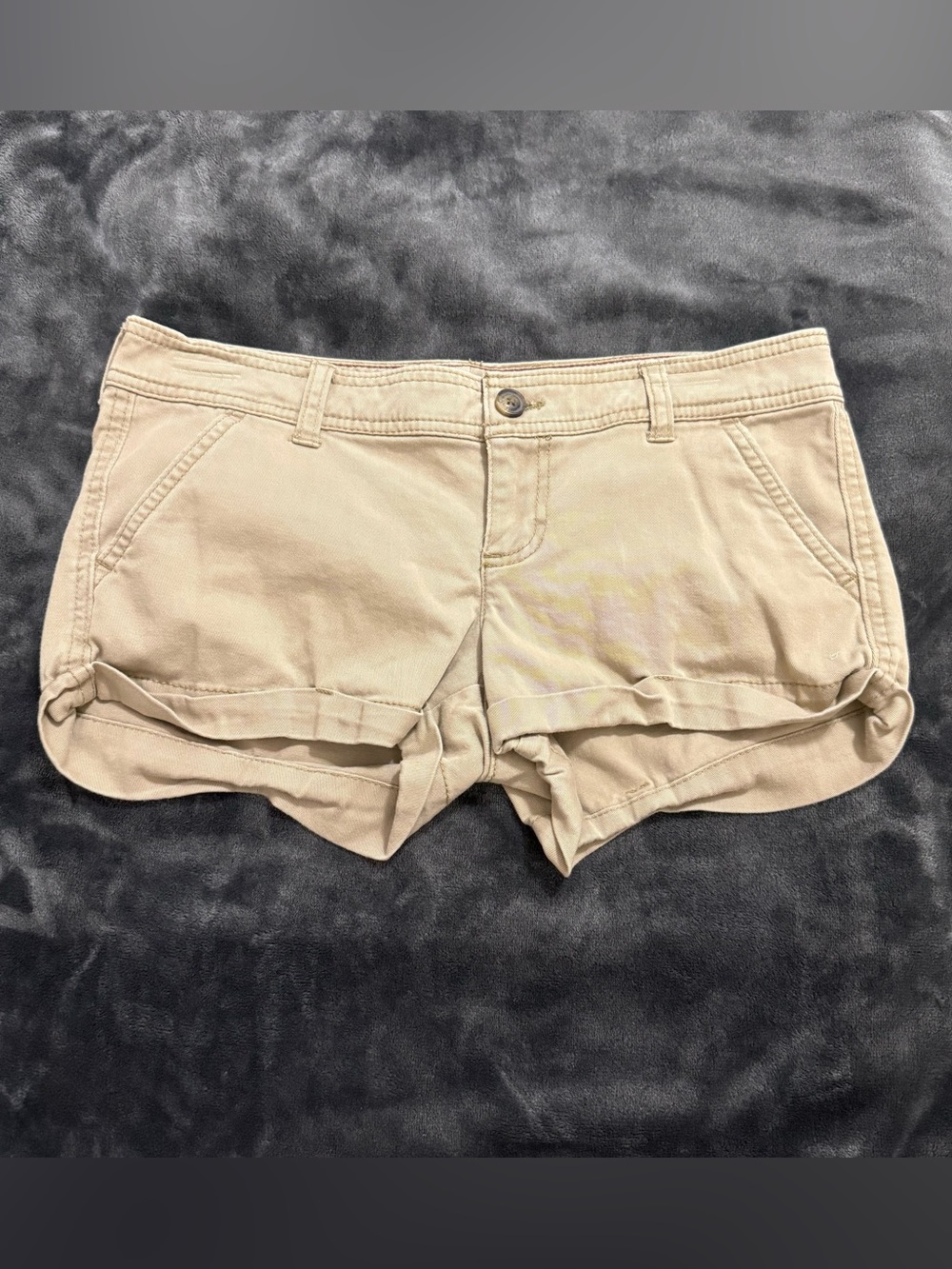 Hollister Beige Cotton Women's Bermuda Shorts